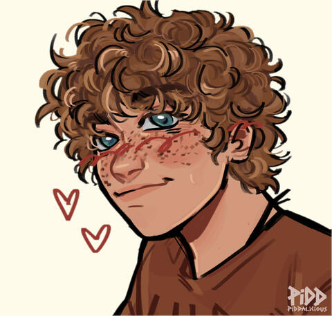 Fanart of Percy Jackson by Twitter-user Piddalicious.